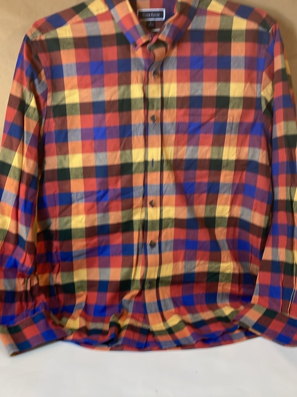Club Room Multicolor Large Plaid Long Sleeve Button-Up Shirt